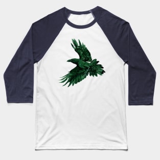 Watercolor Raven 3 Baseball T-Shirt